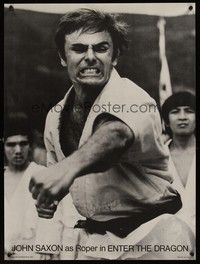 5t314 ENTER THE DRAGON special 20x27 '73 Bruce Lee kung fu classic, John Saxon in fight scene!