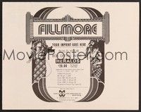 5t326 FILLMORE 2-sided special 18x22 '72 Grateful Dead, Santana, rock & roll concert, cool Byrd art