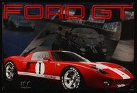 5t491 FORD GT 100 YEARS special 24x36 '08 great image of red Ford GT!