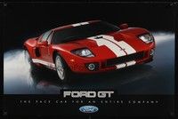 5t490 FORD GT 6 2-sided special 24x36 '05 cool images of red & white Ford GTs!