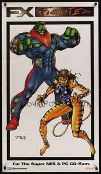 5t495 FX FIGHTER special 22x38 '95 video game fighters, Jim Lee artwork!