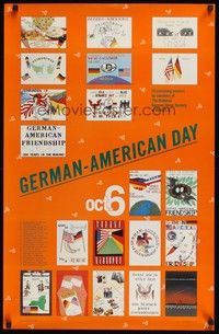 5t497 GERMAN-AMERICAN DAY special 22x34 '80s great images of prize winning posters!