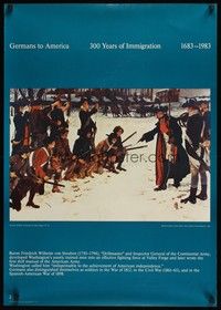 5t498 GERMANS TO AMERICA 300 YEARS OF IMMIGRATION style 2 special poster '83 Valley Forge by Abbey!