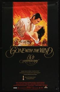 5t342 GONE WITH THE WIND video special 23x36 R89 Clark Gable, Vivien Leigh, all-time classic!