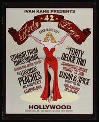 5t508 IVAN KANE FORTY DEUCE special 24x30 '90s Luscious Peaches, cool modern burlesque show!