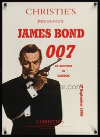 5t141 JAMES BOND 007 AT AUCTION IN LONDON English special 20x27 '98 classic art of Sean Connery!