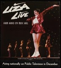 5t376 LIZA MINNELLI LIVE FROM RADIO CITY MUSIC HALL video special 24x27 '92 great image!