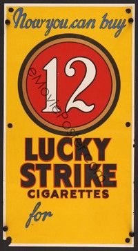 5t514 LUCKY STRIKES special 10x19 '40s now you can buy Lucky Strike cigarettes!