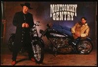 5t519 MONTGOMERY GENTRY special 24x36 '98 country music, Eddie & Troy w/Harley Davidsons!