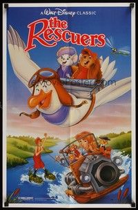 5t412 RESCUERS special 17x26 R89 Disney mouse mystery adventure cartoon!