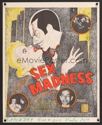 5t426 SEX MADNESS/NOTCH NUMBER ONE special 19x23 R73 Harry Antrim, New Line double-bill!