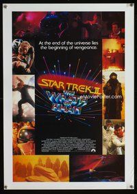 5t434 STAR TREK II special poster '82 The Wrath of Khan, Leonard Nimoy, William Shatner, sequel!