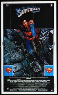 5t238 SUPERMAN Topps poster '81 comic book hero Christopher Reeve, Gene Hackman!