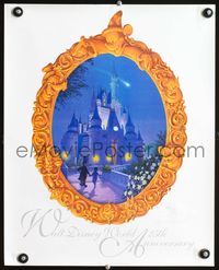 5t564 WALT DISNEY WORLD 25th ANNIVERSARY special poster '96 Mickey Mouse & Cinderella's castle!