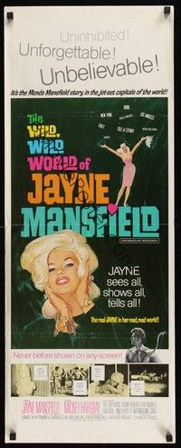 5t449 WILD, WILD WORLD OF JAYNE MANSFIELD special 14x36 '68 sexy images, she shows & tells all!