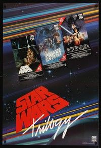 5t230 STAR WARS TRILOGY video 1sh '88 George Lucas directed classics!