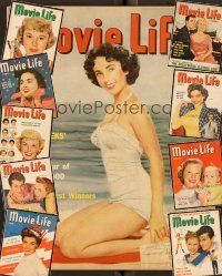 5v025 LOT OF 10 MOVIE LIFE MAGAZINES lot '51-'52 Doris Day, Ava Gardner, Liz Taylor, Leigh + more!