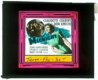 5v178 MIDNIGHT glass slide '39 Claudette Colbert, Don Ameche, John Barrymore, Mary Astor