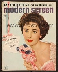 5v106 MODERN SCREEN magazine March 1950 Liz Taylor by Nickolas Murray, special all-Liz issue!