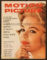 5v126 MOTION PICTURE magazine July 1960 close portrait of pretty Sandra Dee by Gene Trindl!