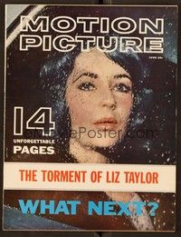 5v127 MOTION PICTURE magazine June 1961 Liz Taylor in torment on the cover & 14 pages!