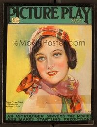 5v055 PICTURE PLAY magazine September 1927 art of pretty Joan Crawford by Modest Stein!