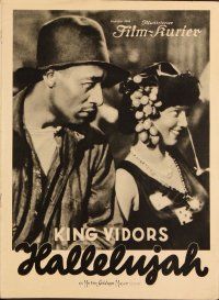 5v140 HALLELUJAH German program '30 King Vidor all-black musical, filled with different images!