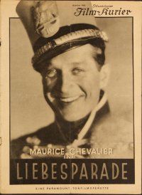 5v147 LOVE PARADE German program '30 different images of Maurice Chevalier in marching band uniform