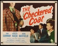 5w065 CHECKERED COAT 1/2sh '48 Tom Conway, Noreen Nash, great image of wild coat!