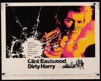 5w099 DIRTY HARRY 1/2sh '71 great c/u of Clint Eastwood pointing gun, Don Siegel crime classic!