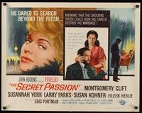 5w118 FREUD 1/2sh '63 John Huston directed, Montgomery Clift, Susannah York, The Secret Passion!