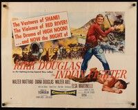 5w157 INDIAN FIGHTER style B 1/2sh '55 Kirk Douglas knocks out a Native American!