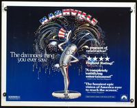 5w213 NASHVILLE 1/2sh '75 Robert Altman, cool patriotic sexy microphone artwork!