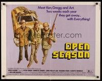 5w228 OPEN SEASON 1/2sh '74 Peter Fonda, 2 weeks a year they get away with anything!