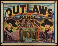 5w233 OUTLAWS OF THE RANGE 1/2sh '36 Bill Cody & Bill Cody Jr., cool title art!