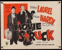 5w236 PICK A STAR 1/2sh R40s Laurel & Hardy in Hollywood as a favor to Hal Roach, Movie Struck!