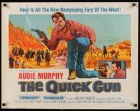 5w247 QUICK GUN 1/2sh '64 cowboy Audie Murphy in the raw rampaging fury of the West!
