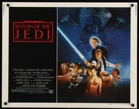 5w255 RETURN OF THE JEDI style B 1/2sh '83 George Lucas classic, Mark Hamill, Harrison Ford!
