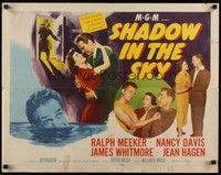 5w275 SHADOW IN THE SKY style B 1/2sh '52 Ralph Meeker gets forgetful in the arms of Jean Hagen!