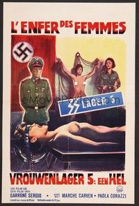 5x463 CAPTIVE WOMEN II: ORGIES OF THE DAMNED Belgian '76 wild art of Nazis torturing women!