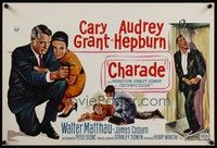 5x468 CHARADE Belgian '63 tough Cary Grant & sexy Audrey Hepburn!
