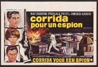 5x475 CODE NAME JAGUAR Belgian '65 Marice Labro's Corrida pour un espion, cool art of Ray Danton!