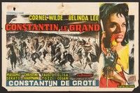 5x478 CONSTANTINE & THE CROSS Belgian '62 Costantino il grande, art of Cornel Wilde, Belinda Lee!