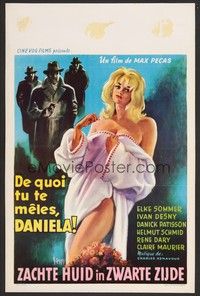 5x488 DANIELLA BY NIGHT Belgian '61 full-length art of sexiest Elke Sommer by Coppel!