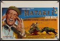 5x552 HATARI Belgian '62 Howard Hawks, different art of John Wayne in Africa!