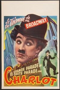 5x580 LA GRANDE PARADE DE CHARLOT Belgian '60s Charlie Chaplin in hat w/cane!