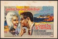 5x609 LOVE IS A BALL Belgian '63 great different artwork of Glenn Ford & Hope Lange by Ray!