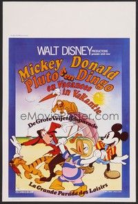 5x627 MICKEY DONALD PLUTO ET EN DINGO EN VACANCES Belgian '70s Goofy, Donald Duck, Mickey Mouse!