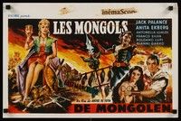 5x634 MONGOLS Belgian '62 different art of Jack Palance & sexy Anita Ekberg!