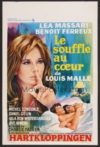 5x638 MURMUR OF THE HEART Belgian '71 Louis Malle's Le Souffle Au Coeur, close-up of Lea Massari!